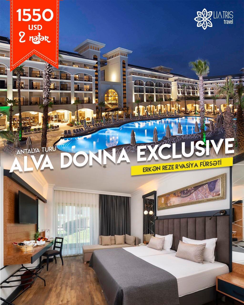 Alva Donna Exclusive Hotel 5* otelinə erkən rezervasiya fürsəti!